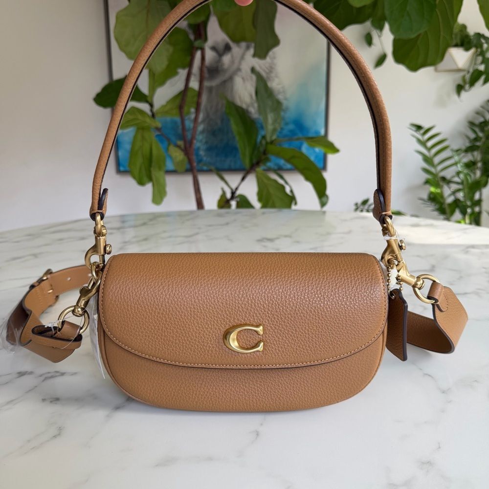 NWT Coach Pebbled Crossbody Bag In Honey Brown Leather CAO40 Nordstrom Exclusive - Picture 2 of 15